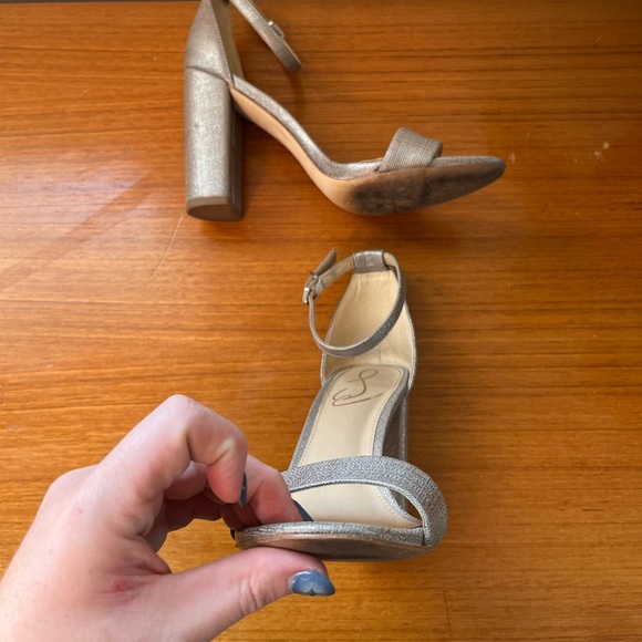 Sam Edelman Yaro Silver Block Heel 8 - Picture 9 of 12